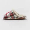Girls' Lil Elf Plaid Slide Slippers - Wondershop™ Multicolor