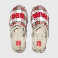 Men's Papa Oso Plaid Slide Holiday Slippers - Wondershop™ Multicolor -Wondershop Sales unnamed file 481