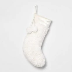 Plush Faux Fur Christmas Stocking with Velvet Cuff - Wondershop™ Blush -Wondershop Sales unnamed file 49