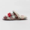 Women's Mama Elf Plaid Slide Slippers - Wondershop™ Multicolor