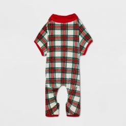Dog and Cat Holiday Tartan Print Matching Family Pajama Set - Wondershop™ Cream