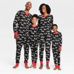 Dog and Cat Holiday Penguins Print Matching Family Pajama Set - Wondershop™ Black -Wondershop Sales unnamed file 532