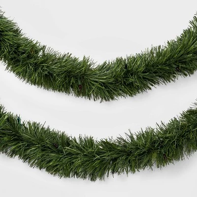 18' Pre-Lit Artificial Pine Christmas Garland Green with Multicolor Lights - Wondershop™ 1 18' Pre-Lit Artificial Pine Christmas Garland Green with Multicolor Lights - Wondershop™