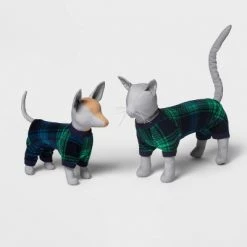 Dog and Cat Holiday Tartan Plaid Flannel Matching Family Pajama Set - Wondershop™ Navy Blue -Wondershop Sales unnamed file 571