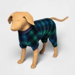 Dog and Cat Holiday Tartan Plaid Flannel Matching Family Pajama Set - Wondershop™ Navy Blue -Wondershop Sales unnamed file 572