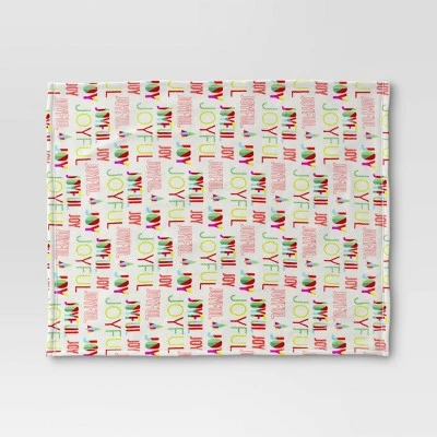 Joyful Printed Plush Throw Blanket - Wondershop™ 1 Joyful Printed Plush Throw Blanket - Wondershop™