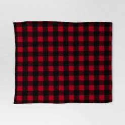 Buffalo Check Printed Plush Throw Blanket Red/Black - Wondershop™ -Wondershop Sales unnamed file 617