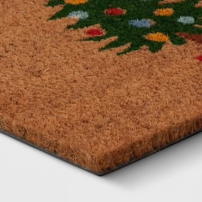 1'6"x2'6" Christmas Tree Door Mat Green - Wondershop™ 2 1'6"x2'6" Christmas Tree Door Mat Green - Wondershop™ - Image 2