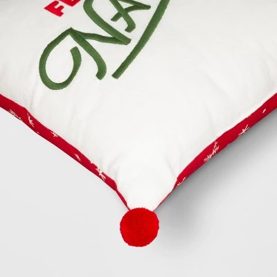 'Feliz Navidad' Square Christmas Throw Pillow Ivory/Red - Wondershop™ 3 'Feliz Navidad' Square Christmas Throw Pillow Ivory/Red - Wondershop™ - Image 3