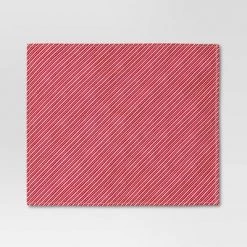 Candy Cane Striped Printed Plush Christmas Throw Blanket - Wondershop™