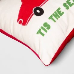'Tis The Season' Car Square Christmas Throw Pillow Ivory - Wondershop™ -Wondershop Sales unnamed file 660