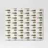 Christmas Trees Printed Plush Christmas Throw Blanket Cream - Wondershop™