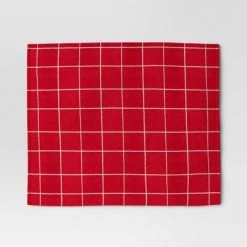 Grid Printed Plush Christmas Throw Blanket Red/Ivory - Wondershop™ -Wondershop Sales unnamed file 672