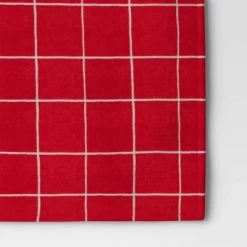 Grid Printed Plush Christmas Throw Blanket Red/Ivory - Wondershop™ -Wondershop Sales unnamed file 673