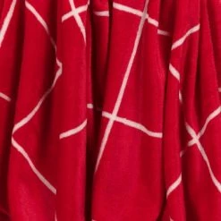 Grid Printed Plush Christmas Throw Blanket Red/Ivory - Wondershop™ -Wondershop Sales unnamed file 674