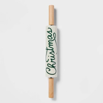 Stoneware and Wood Merry Christmas Rolling Pin - Wondershop™ 2 Stoneware and Wood Merry Christmas Rolling Pin - Wondershop™ - Image 2