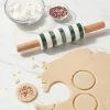 Stoneware and Wood Striped Mini Rolling Pin Green - Wondershop™