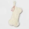 Sherpa Dog Bone Christmas Stocking White - Wondershop™