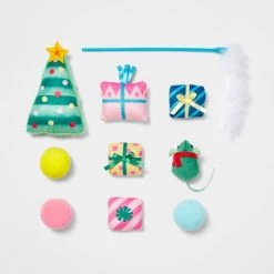 Gift Box Cat Toy Set - 10pk - Wondershop™