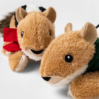 Holiday Chipmunks Dog Toy - 2pk - Wondershop™ 2 Holiday Chipmunks Dog Toy - 2pk - Wondershop™ - Image 2