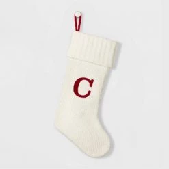 Knit Monogram Christmas Stocking White - Wondershop™ -Wondershop Sales unnamed file 9
