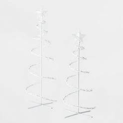 2pc Incandescent Spiral Tree Christmas Novelty Sculpture Light - Wondershop™ Multicolor -Wondershop Sales unnamed file 92