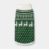 Fairisle Dog and Cat Sweater - Green - Wondershop™