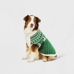 Fairisle Dog and Cat Sweater - Green - Wondershop™ -Wondershop Sales unnamed file 927